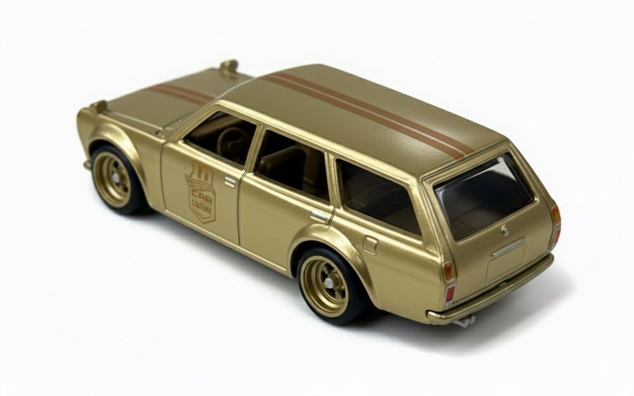 ホットウィール プレミアム　ダットサン 510 ワゴン ゴールド チェイス Amazon.com: Hot Wheels Premium Japan Historics Gold Datsun 510, 1